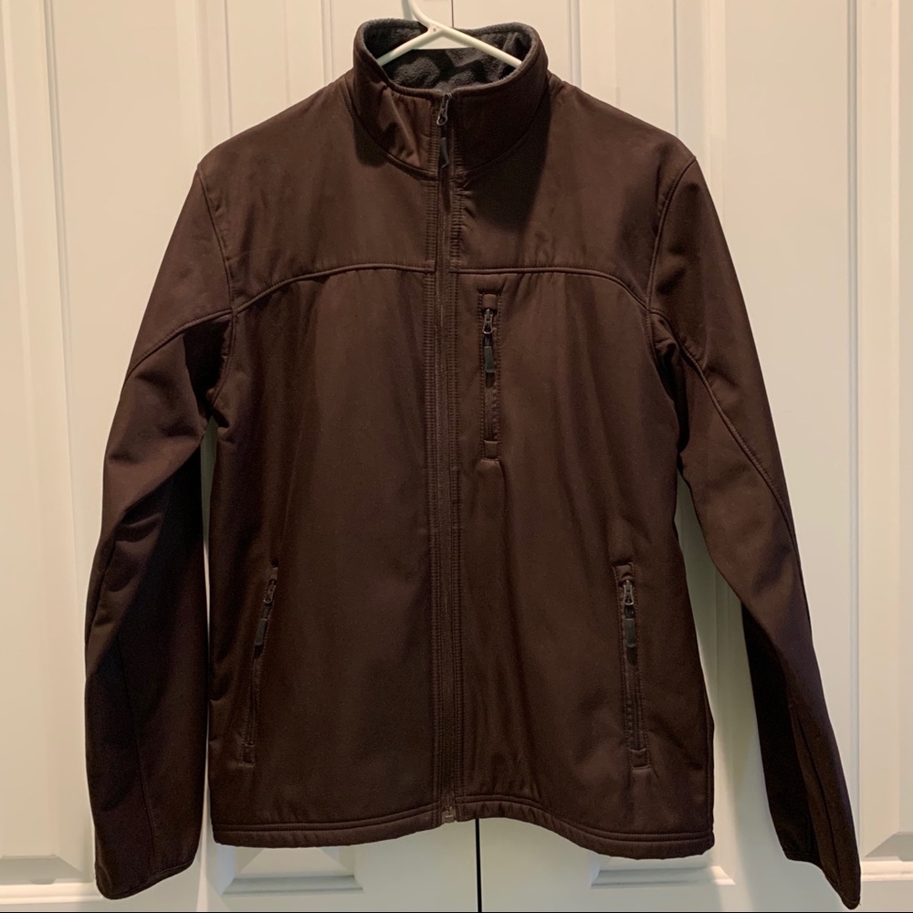 Brown Fall Warm Jacket Coat! Fleece lining. Small.